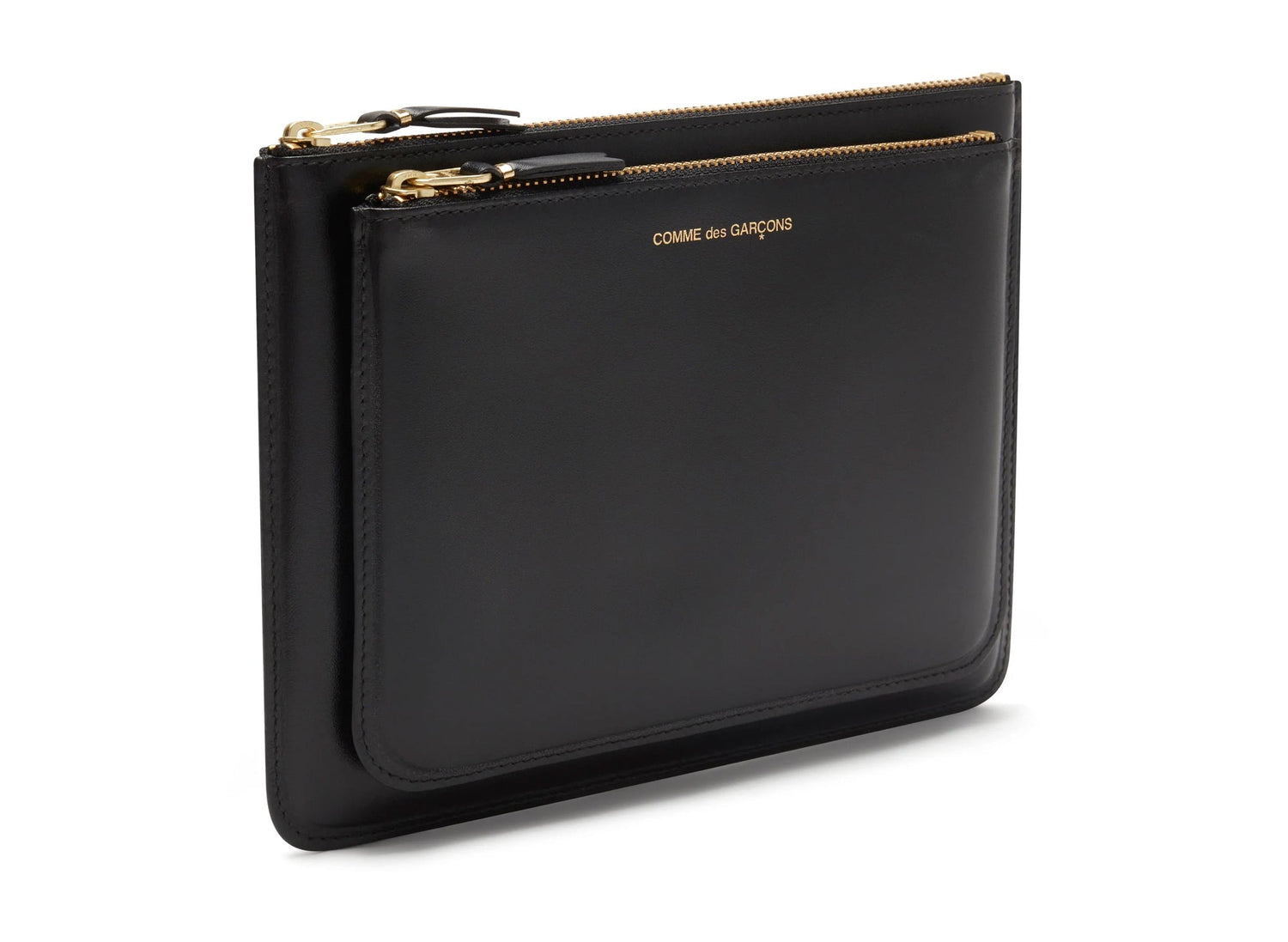 Comme des Garçon Outside Pocket Zip Pouch in Black - view 3