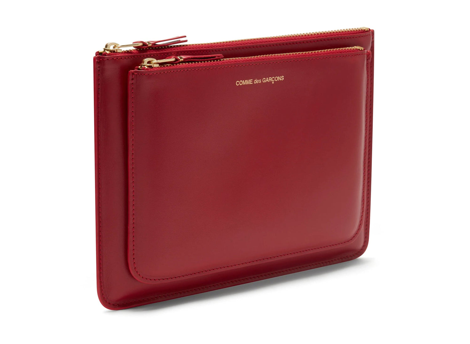 Comme des Garçon Outside Pocket Zip Pouch in Red - view 2