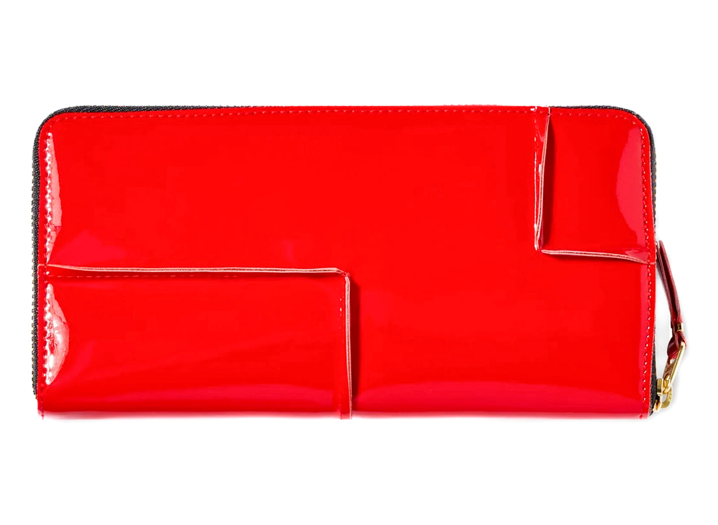 Comme des Garçon Reversed Hem Wallet in Red - view 2