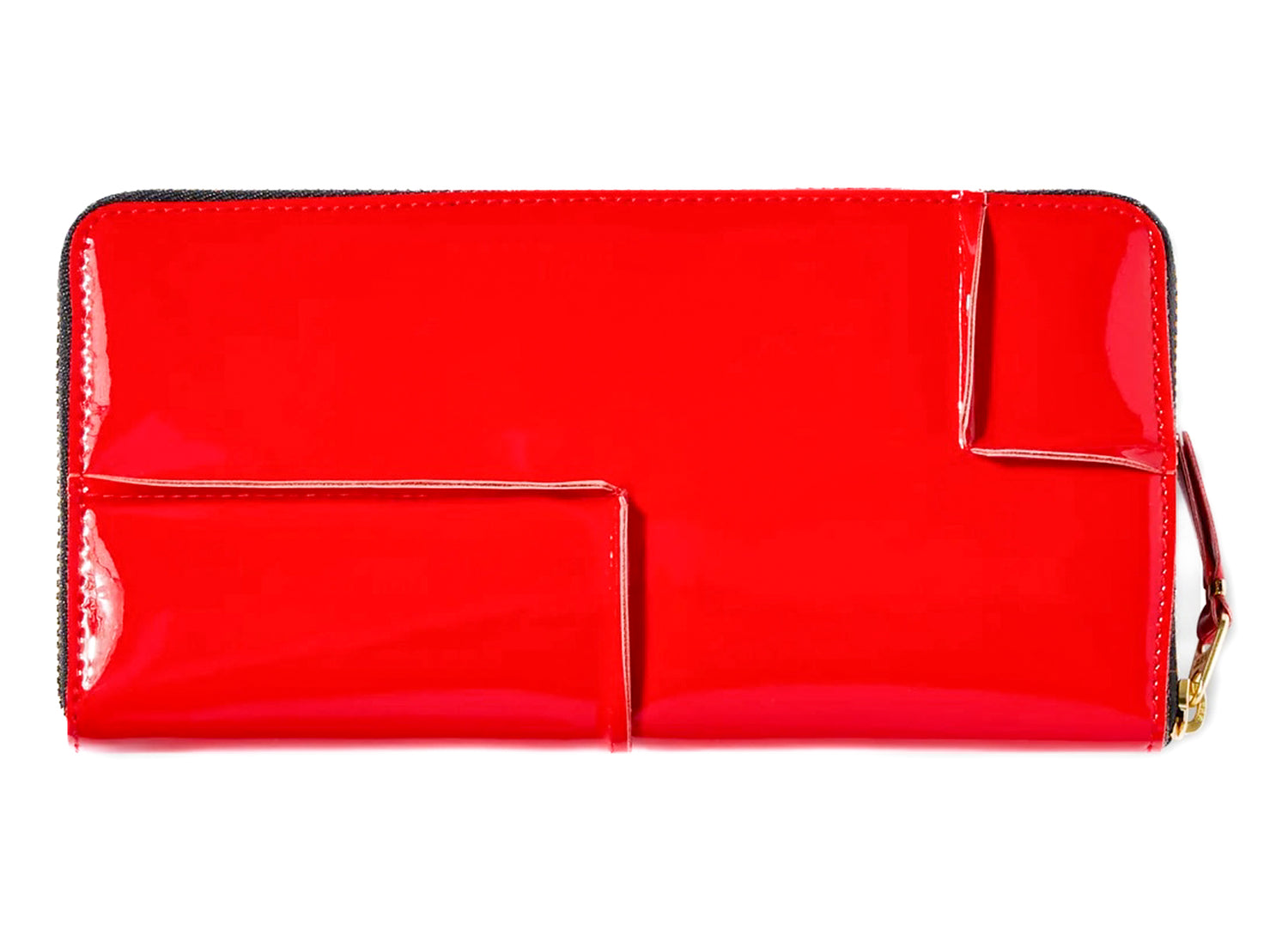 Comme des Garçon Reversed Hem Wallet in Red - view 2