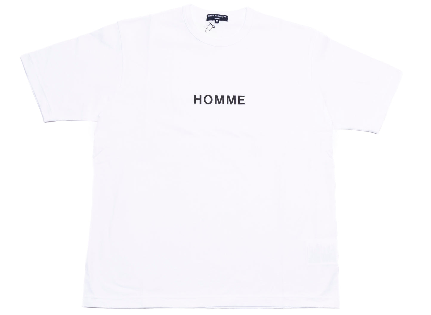 Comme des Garçons HOMME Logo T-Shirt in White v1