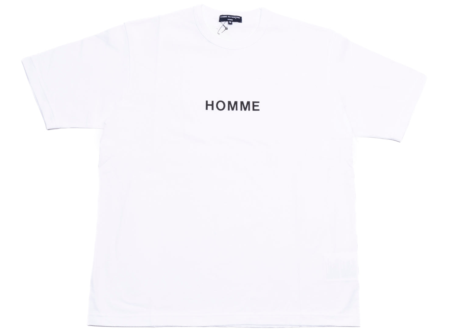 Comme des Garçons HOMME Logo T-Shirt in White v1