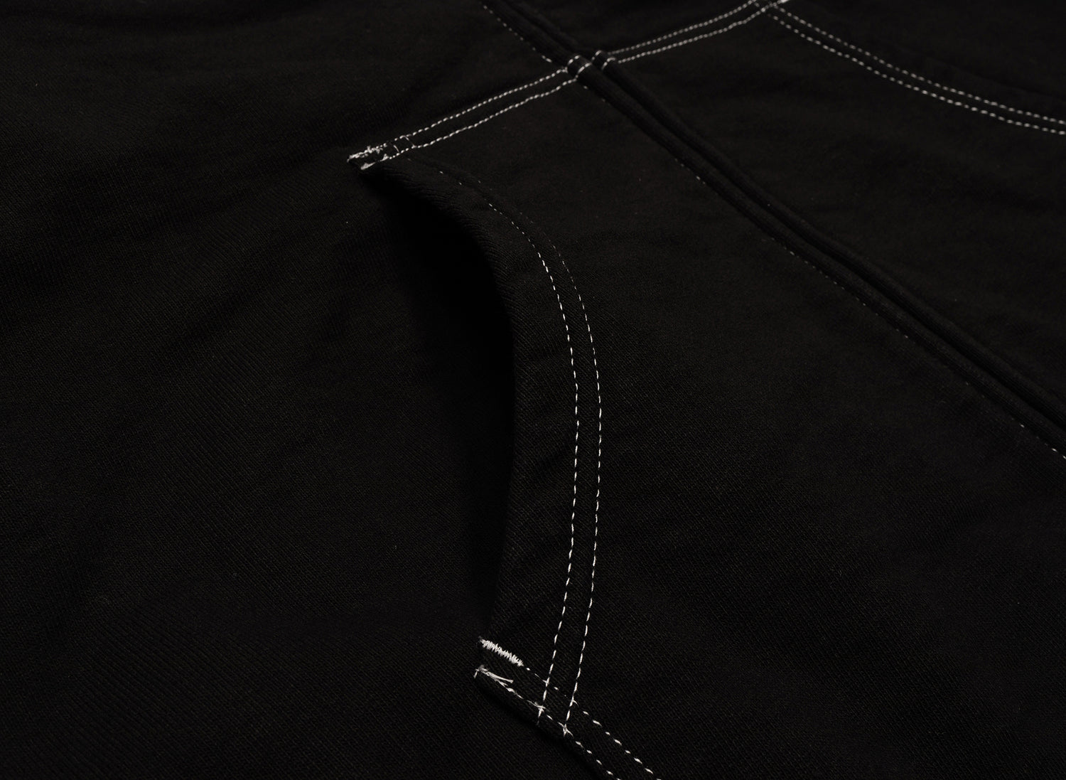 Comme des Garçons HOMME Zip Up Hoodie in Black - view 2