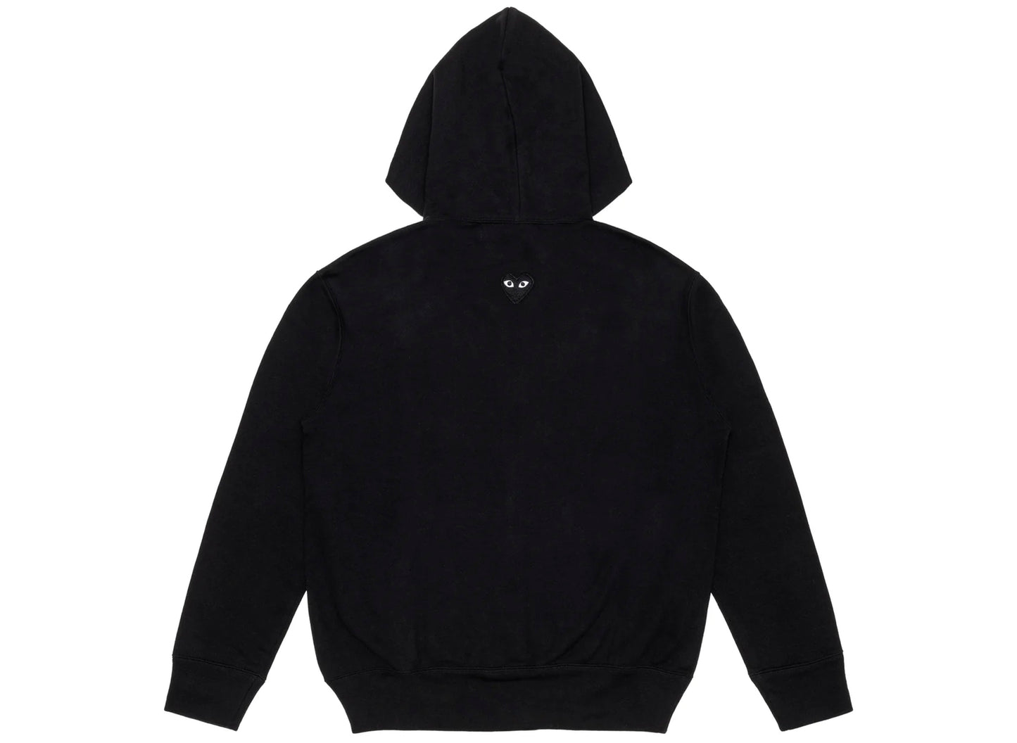 Comme des Garçons Play Black Emblem Back Logo Full Zip Hoodie in Black - view 2