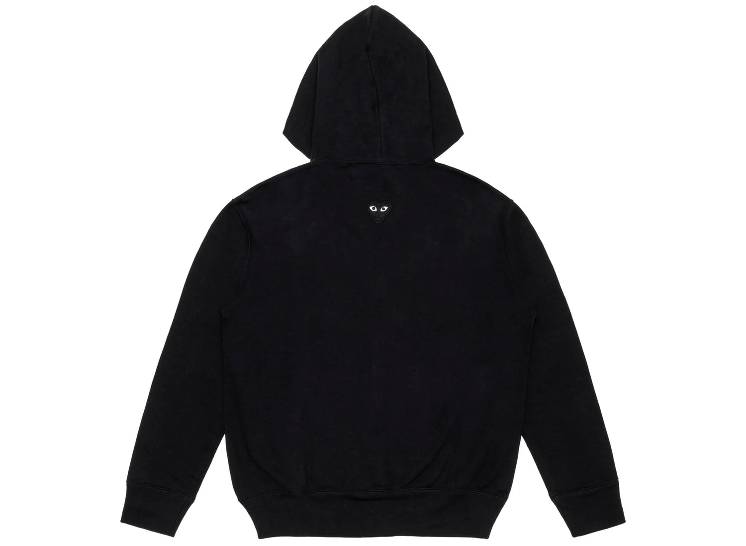 Comme des Garçons Play Black Emblem Back Logo Full Zip Hoodie in Black - view 2