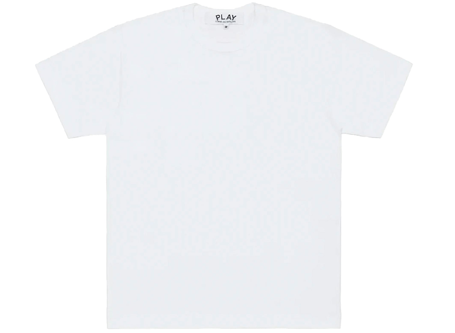 Comme des Garçons Play Black Emblem Back Logo T-Shirt in White