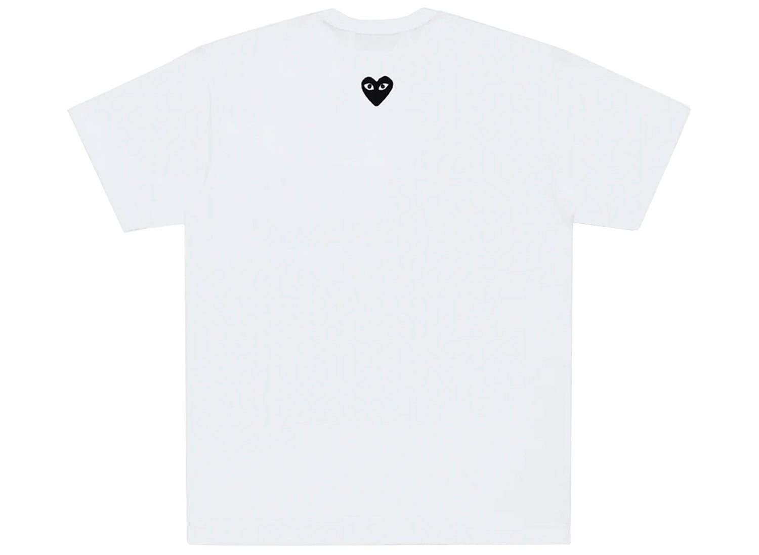 Comme des Garçons Play Black Emblem Back Logo T-Shirt in White - view 2