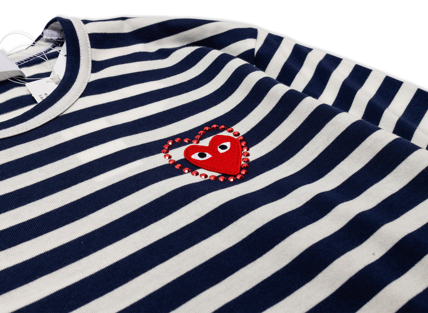 Comme des Garçons PLAY Metal Stone Emblem L/S Tee - view 2