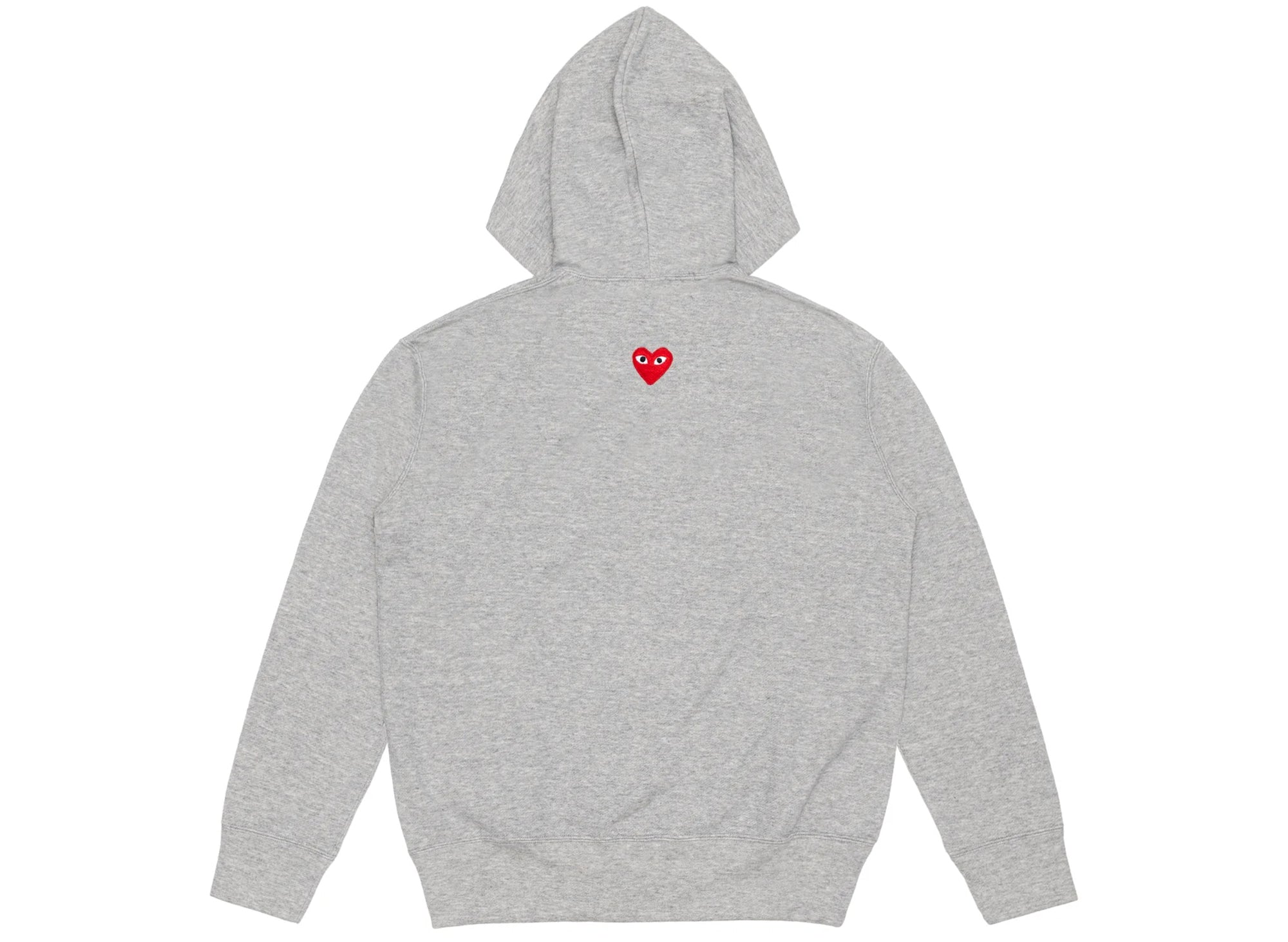 Comme des Garçons Play Red Emblem Back Logo Full Zip Hoodie in