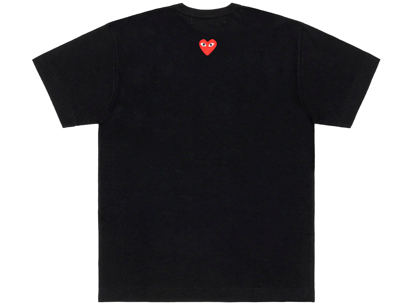 Comme des Garçons Play Red Emblem Back Logo T-Shirt in Black - view 2