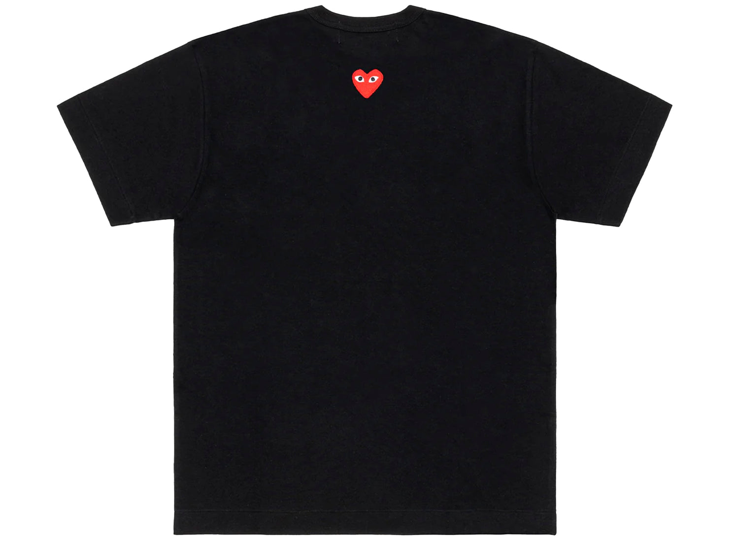 Comme des Garçons Play Red Emblem Back Logo T-Shirt in Black - view 2