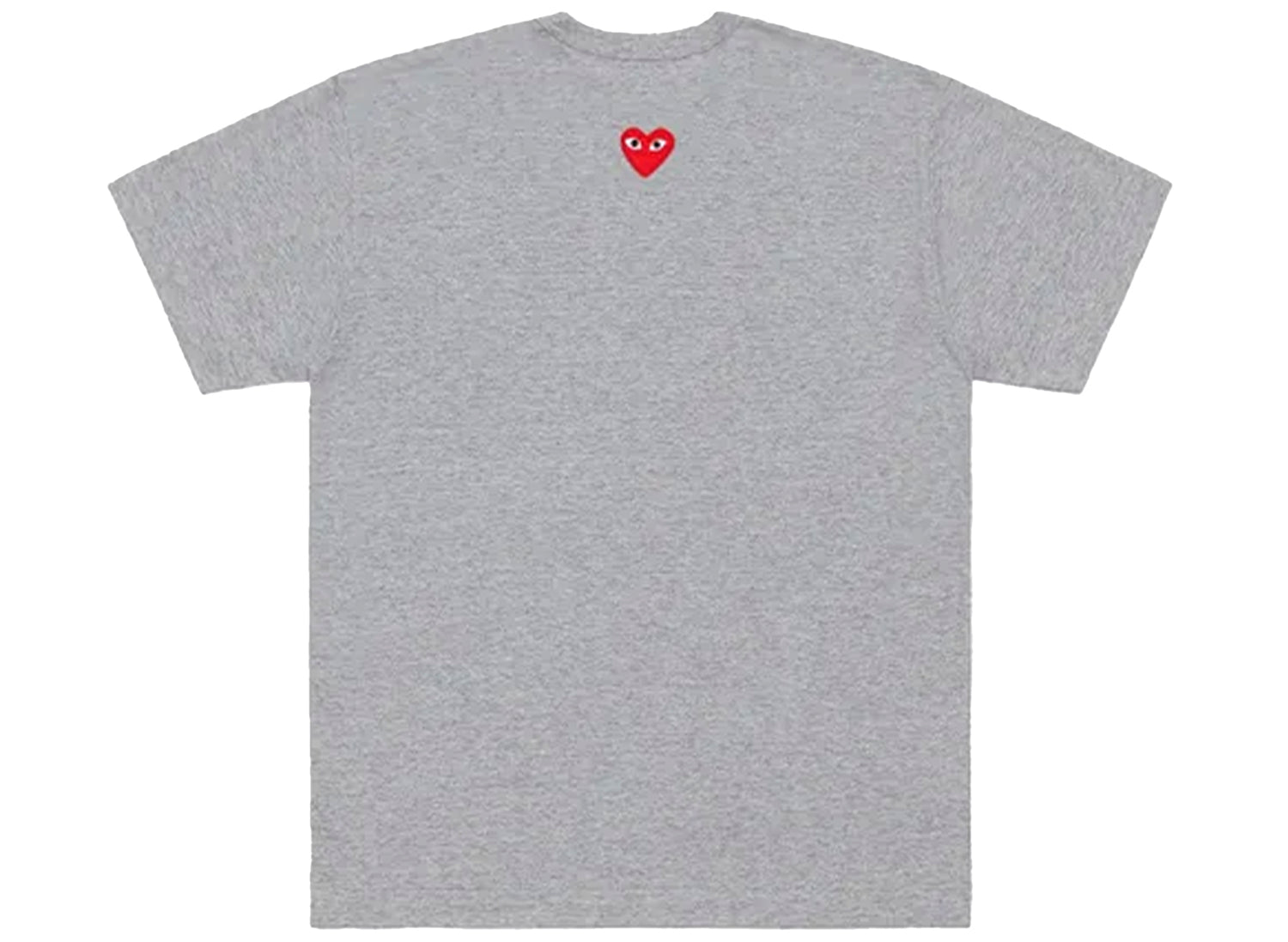 Comme des Garçons Play Red Emblem Back Logo T-Shirt in Grey - view 2