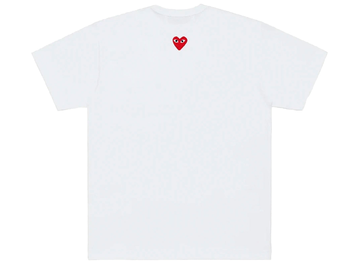 Comme des Garçons Play Red Emblem Back Logo T-Shirt in White - view 2