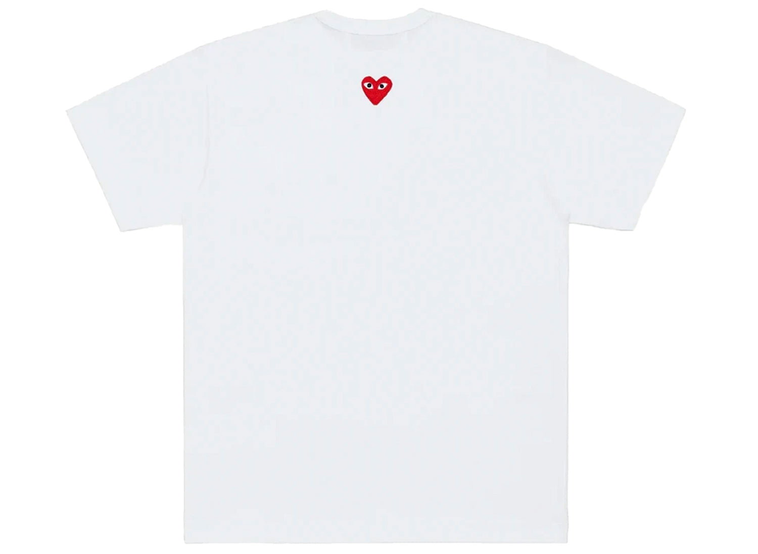 Comme des Garçons Play Red Emblem Back Logo T-Shirt in White - view 2