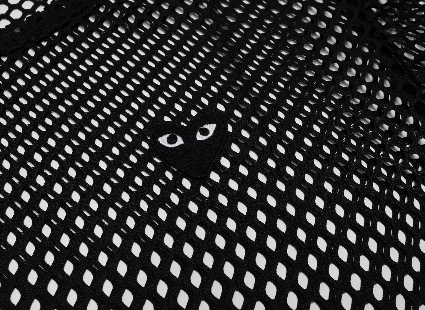 Comme des Garçons Play T-Shirt Mesh Black Emblem in Black — view 2