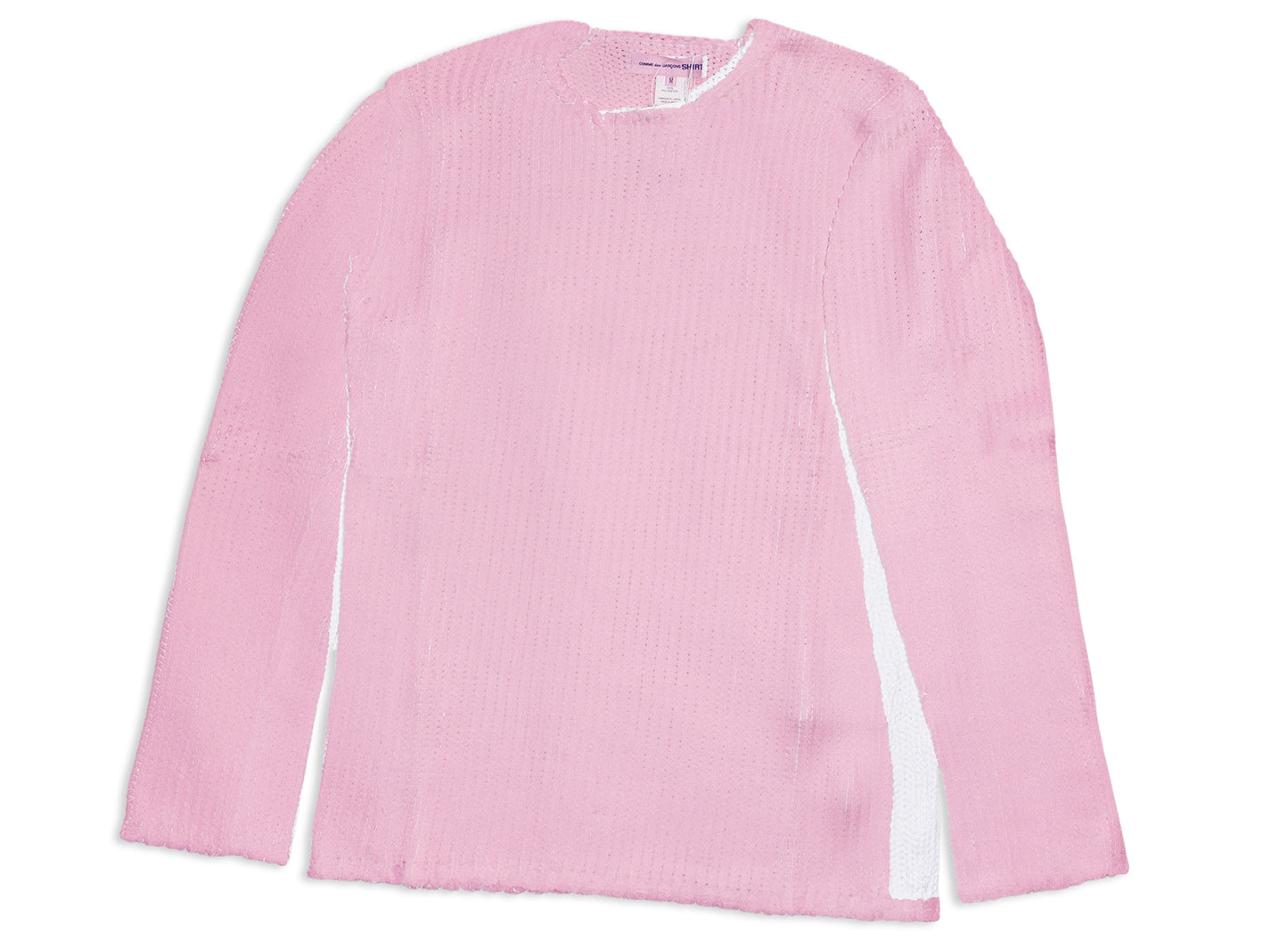 Comme des Garçons SHIRT Print Knit Sweater in Pink