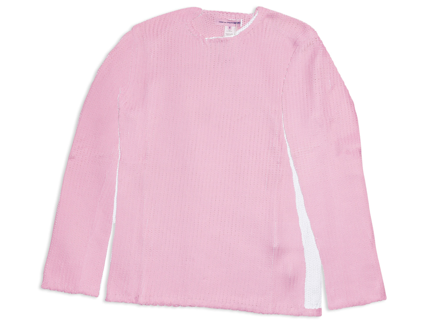Comme des Garçons SHIRT Print Knit Sweater in Pink