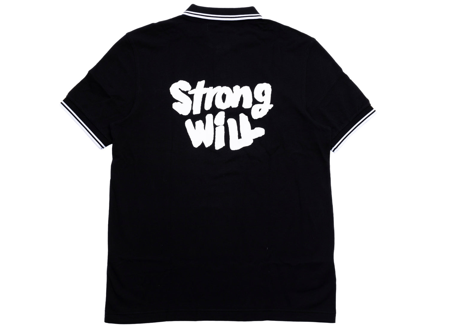 Comme des Garçons SHIRT x Fred Perry Strong Will Polo Shirt in Black - view 2