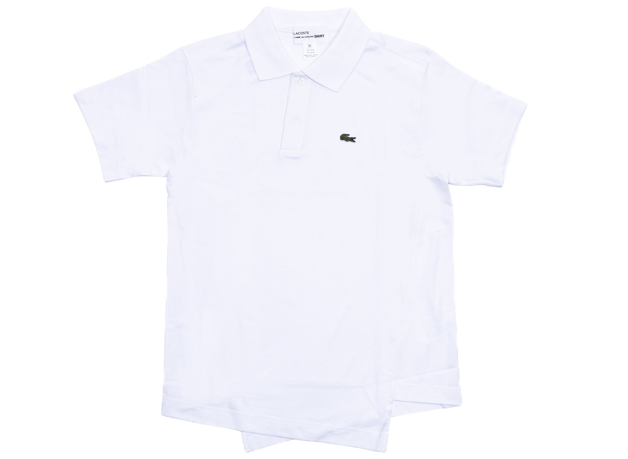 COMME des GARCONS SHIRT LACOSTE ポロシャツ Comme des Garçons SHIRT x Lacoste Slanted S/S Polo Shirt in White