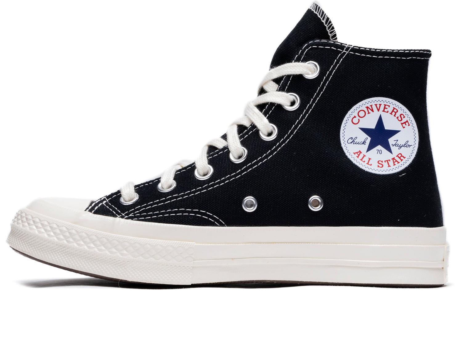 Converse Comme des Garçons Play Heart Chuck 70 Hi in Black - view 3