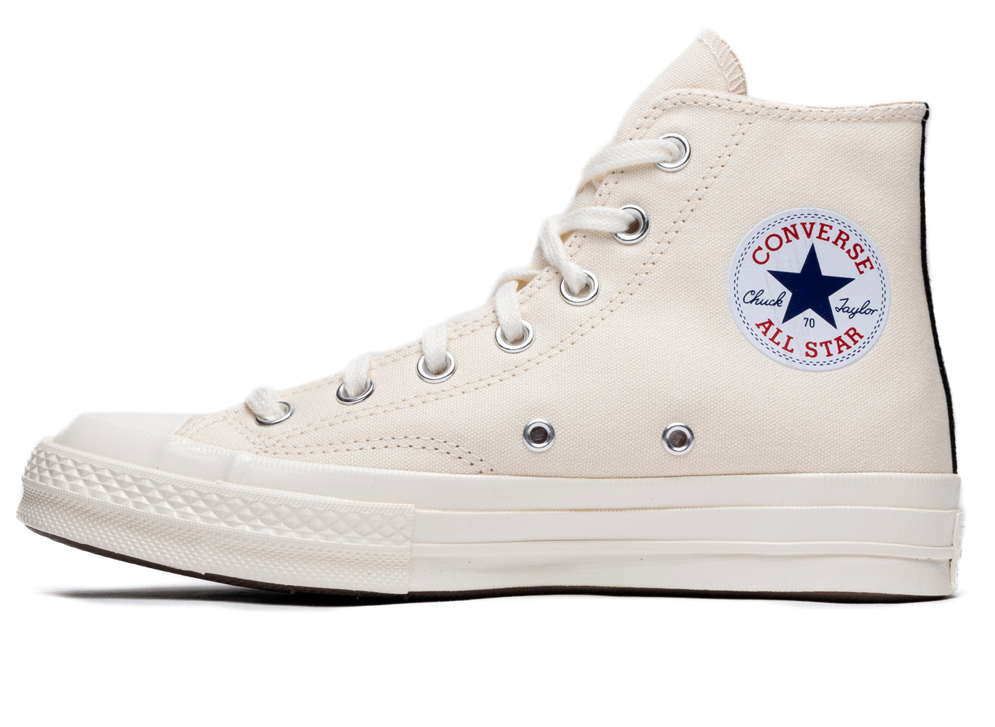 Converse Comme des Garçons Play Heart Chuck 70 Hi in Cream - view 3