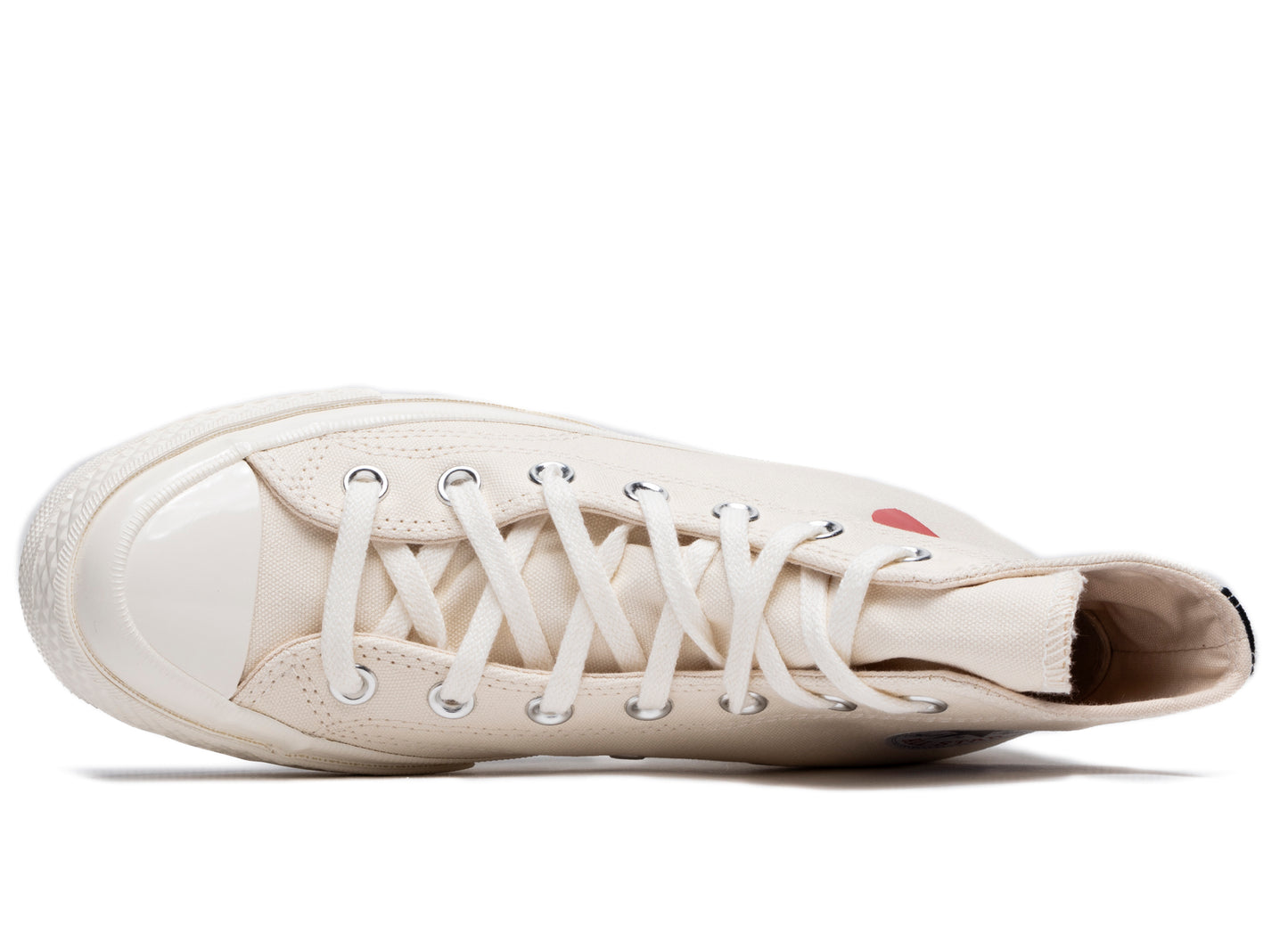 Converse Comme des Garçons Play Heart Chuck 70 Hi in Cream - view 4