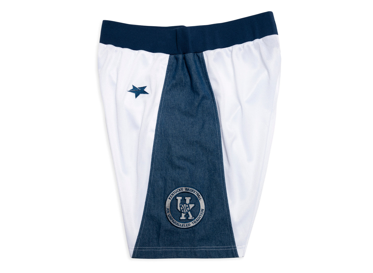 Converse University of Kentucky Basketball Denim Shorts in White — view 3