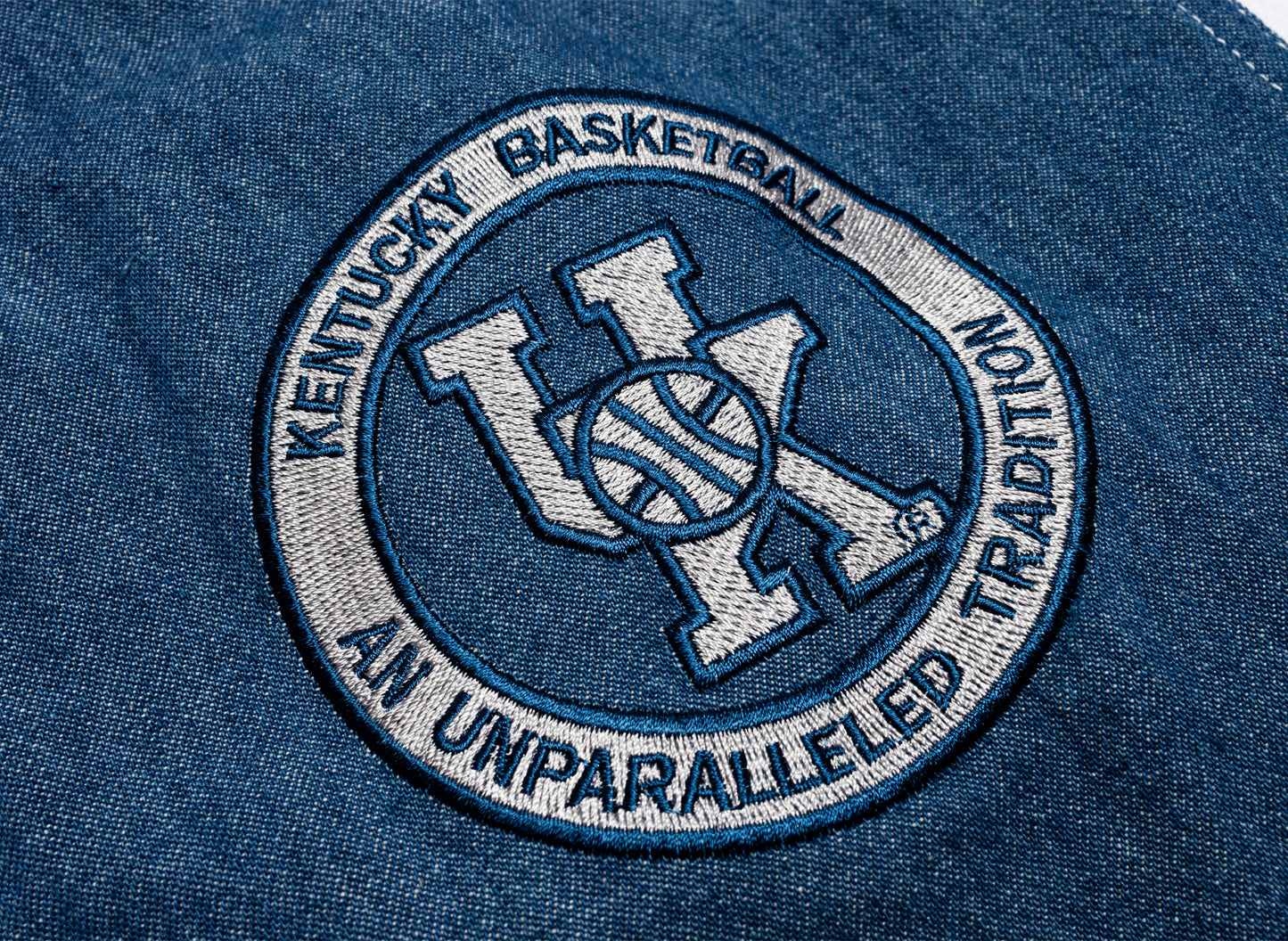 Converse University of Kentucky Basketball Denim Shorts in White — view 4