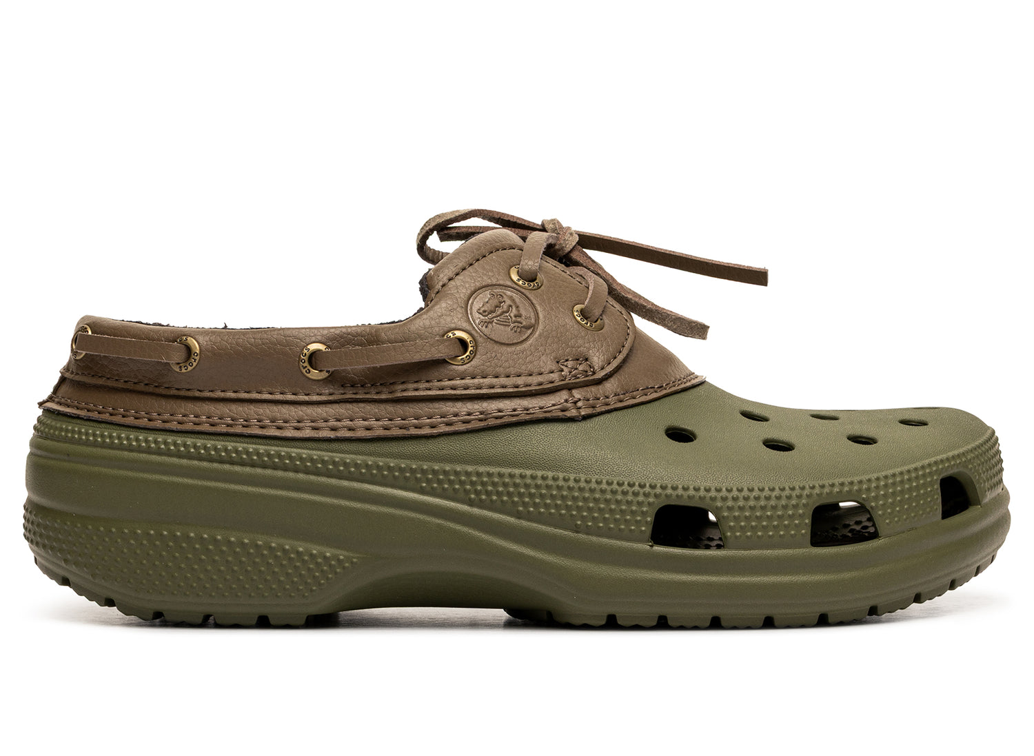 Crocs Classic Boat Shoe Army Green Walnut - Damaged
