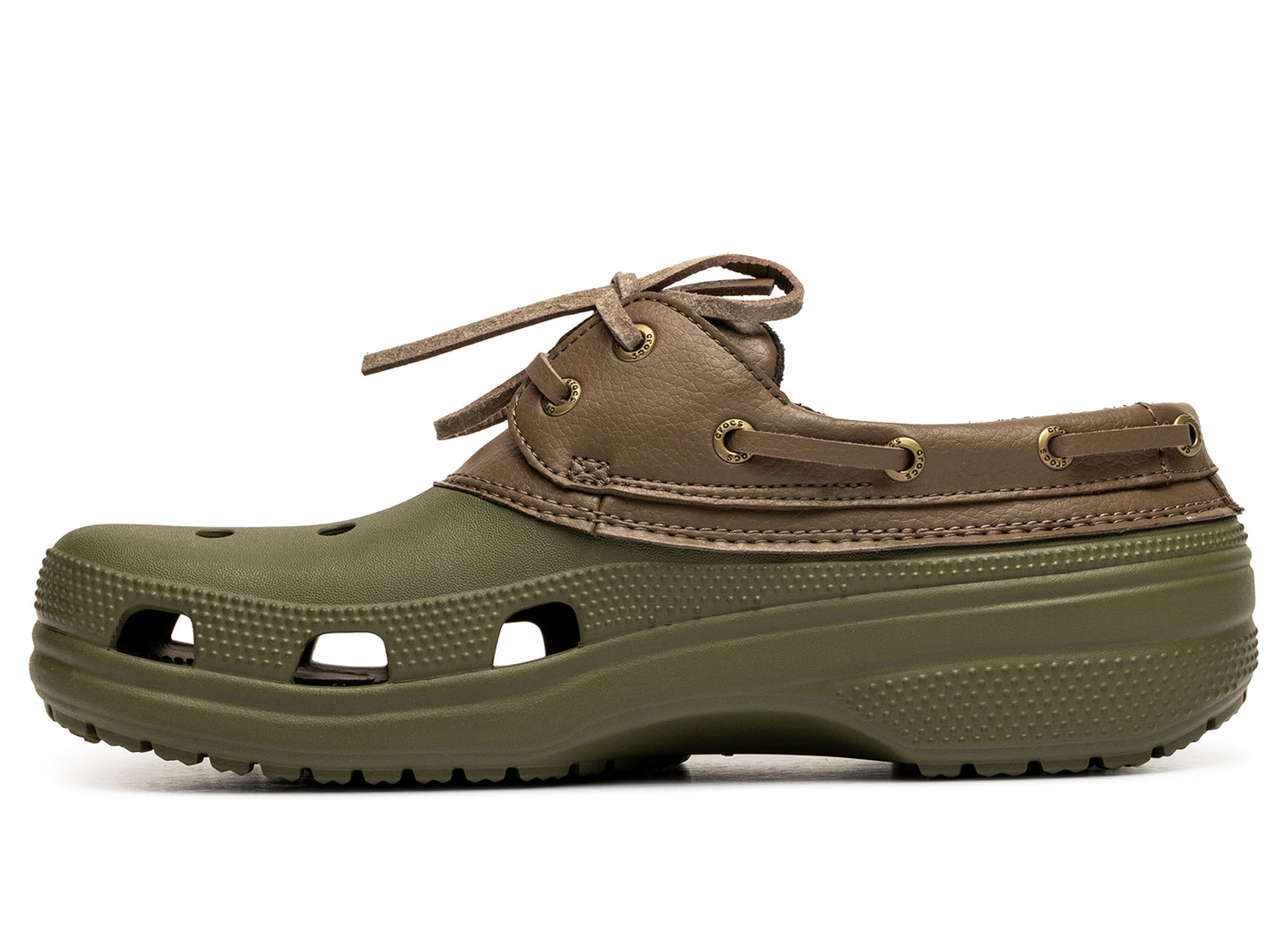 Crocs Classic Boat Shoe Army Green Walnut - Damaged — view 3