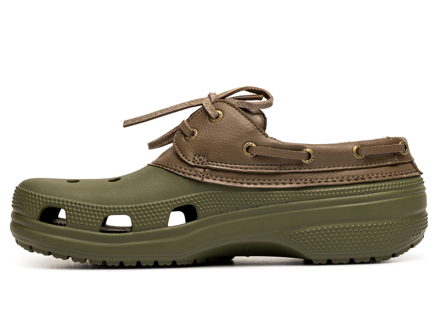 Crocs Classic Boat Shoe Army Green Walnut - Damaged — view 3