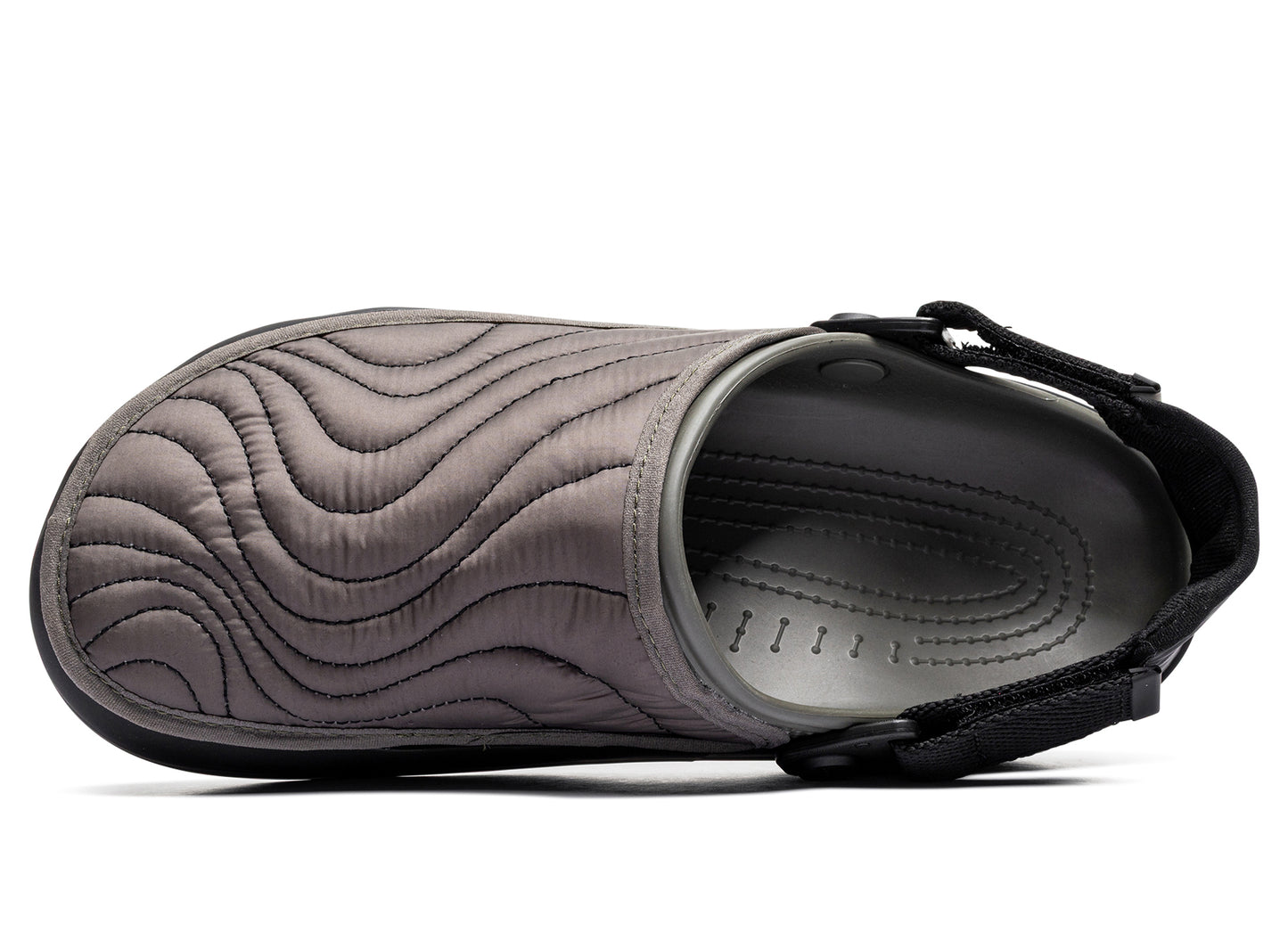 Crocs Classic Elevated Quilted Clog in Grey / Black — view 4