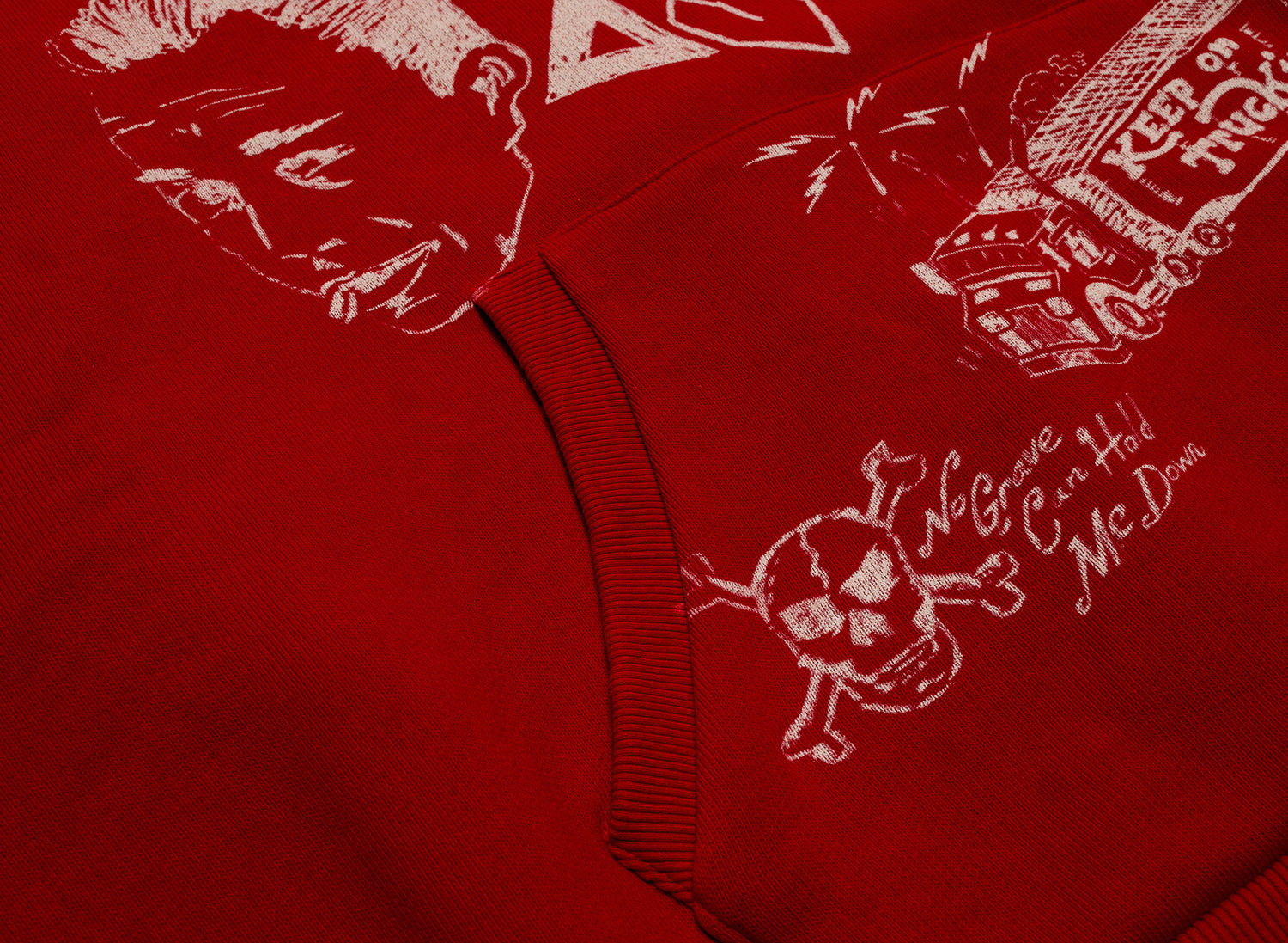 Diet Starts Monday Doodle Hoodie in Red — view 2