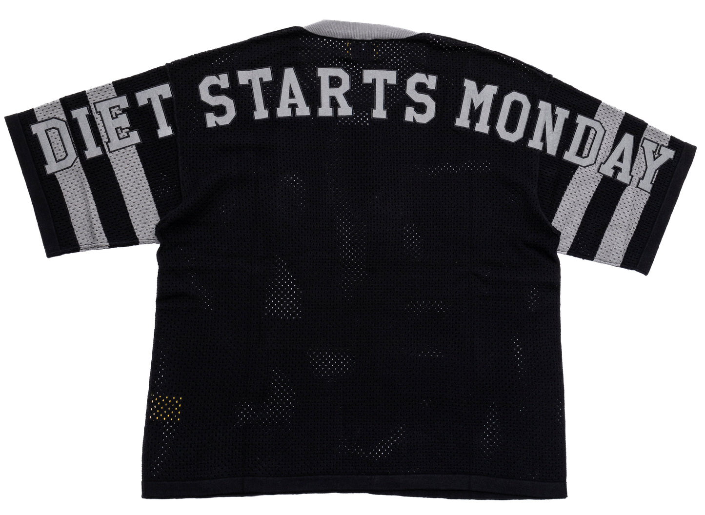 Diet Starts Monday Knit Mesh Jersey in Black - view 2