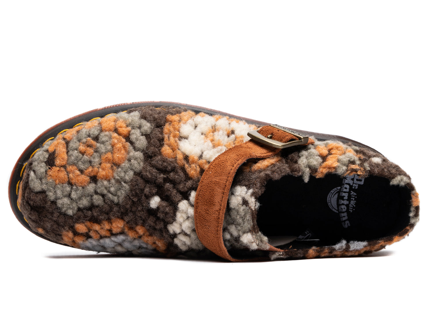 Dr. Martens Isham Crochet Wool Suede Mules in Tan - view 3