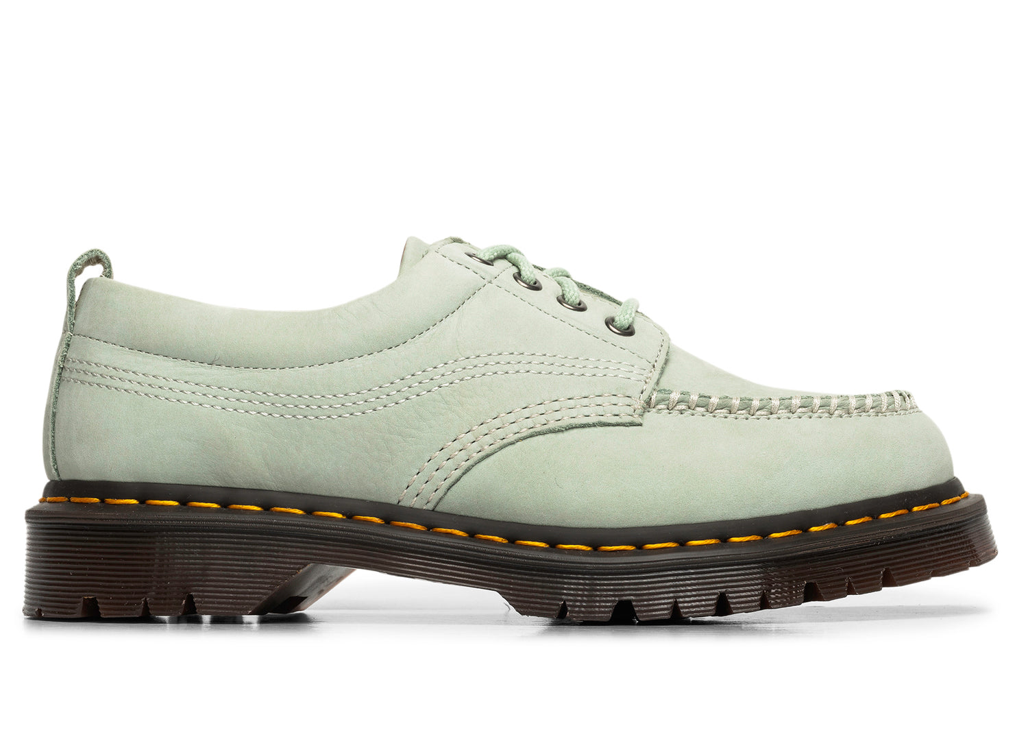 Dr. Martens, Lowell Buttersoft Leather Moc Toe Shoes in Green, Size 13