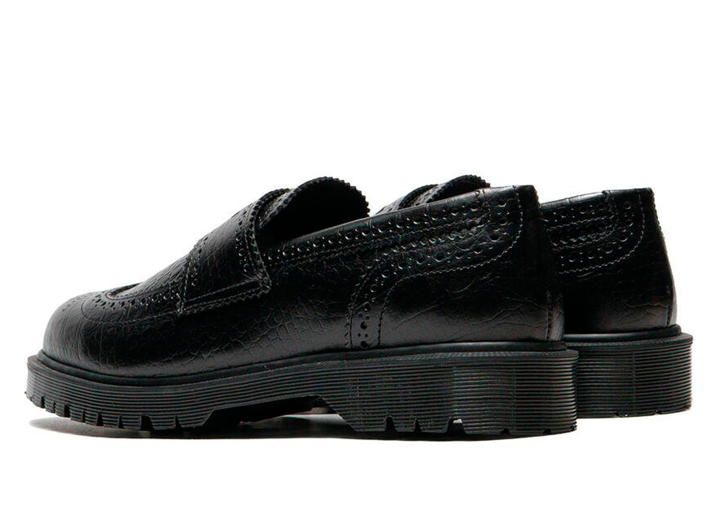 Dr. Martens Penton Brogue Emboss Leather Loafers in Black — view 2