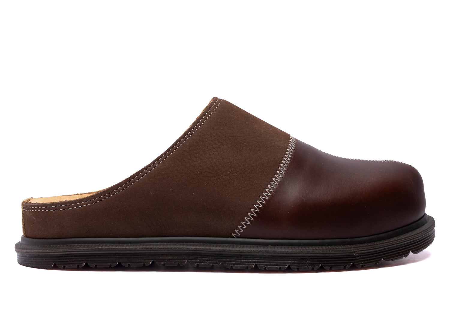 Dr. Martens San PWRK Mule in Butterscotch / Dark Brown