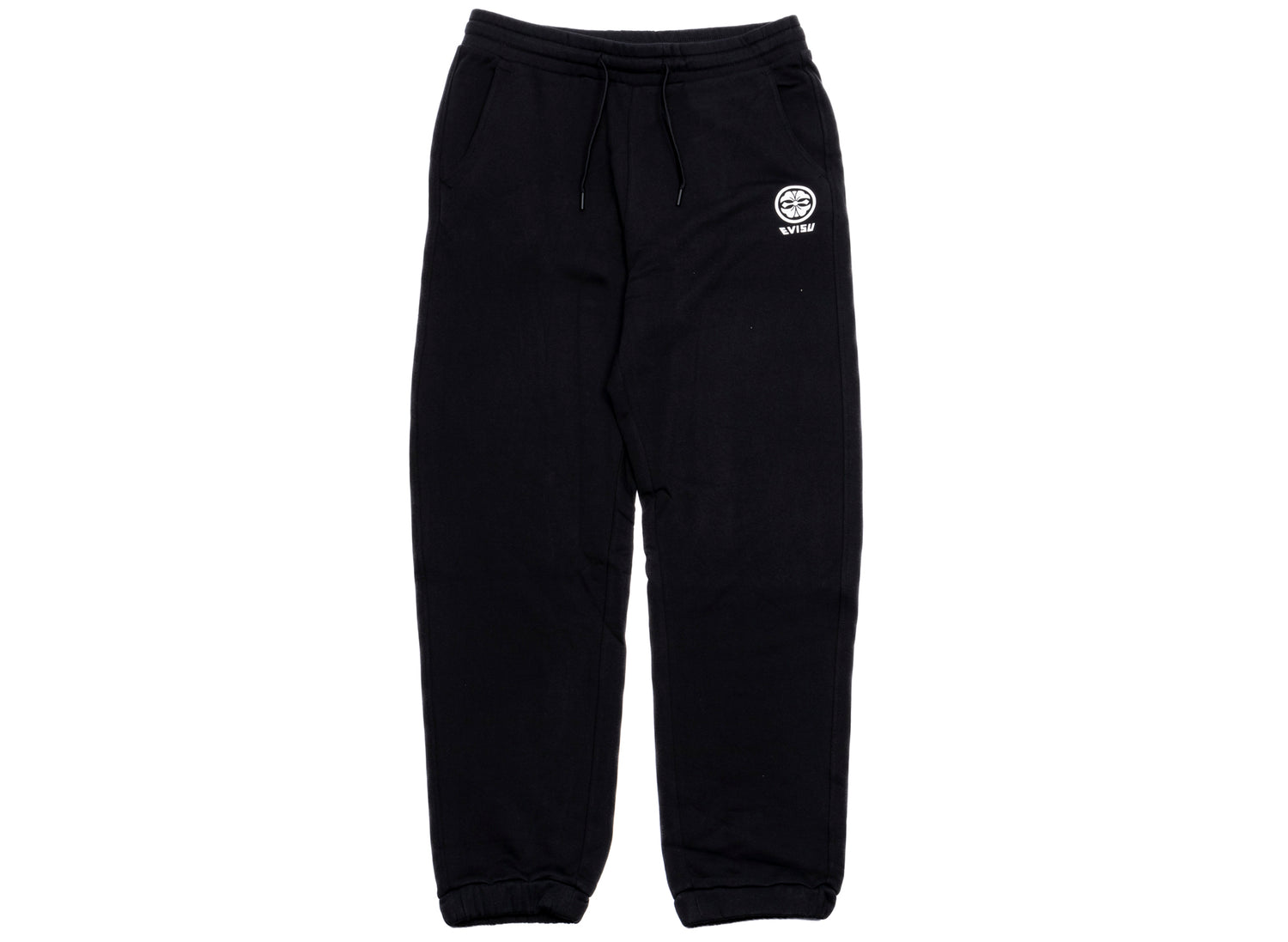 Evisu Brush Seagull Screen Print Sweatpants in Black - view 3