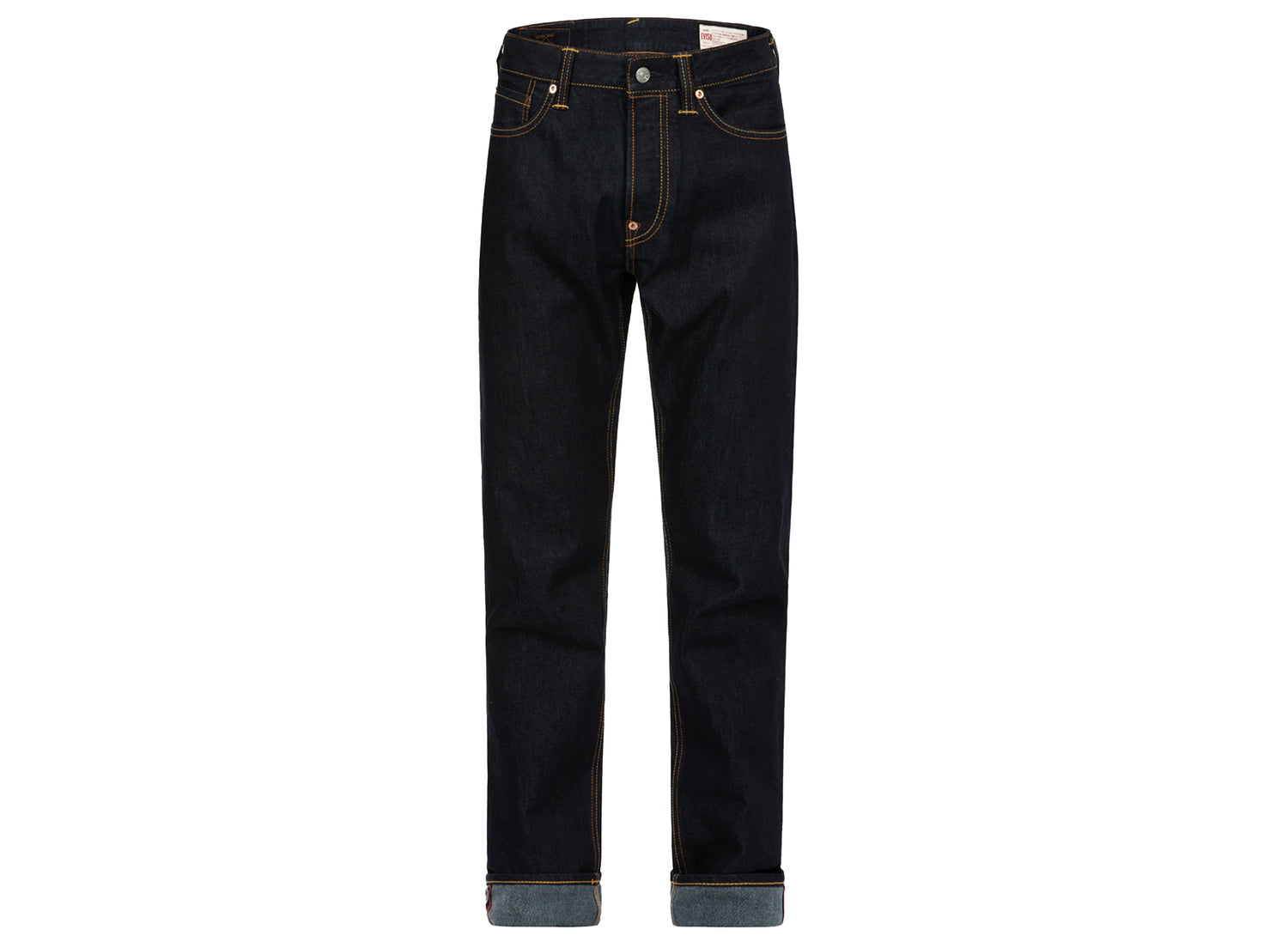 Evisu Brushstroke Seagull Print Carrot Fit Selvedge Denim Jeans