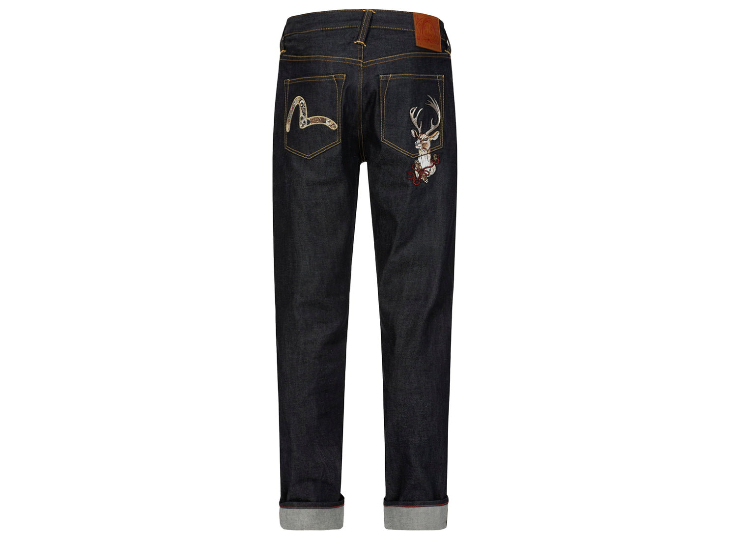 Evisu Deer & Seagull Embroidery Slim Fit Selvedge Denim Jeans - view 2