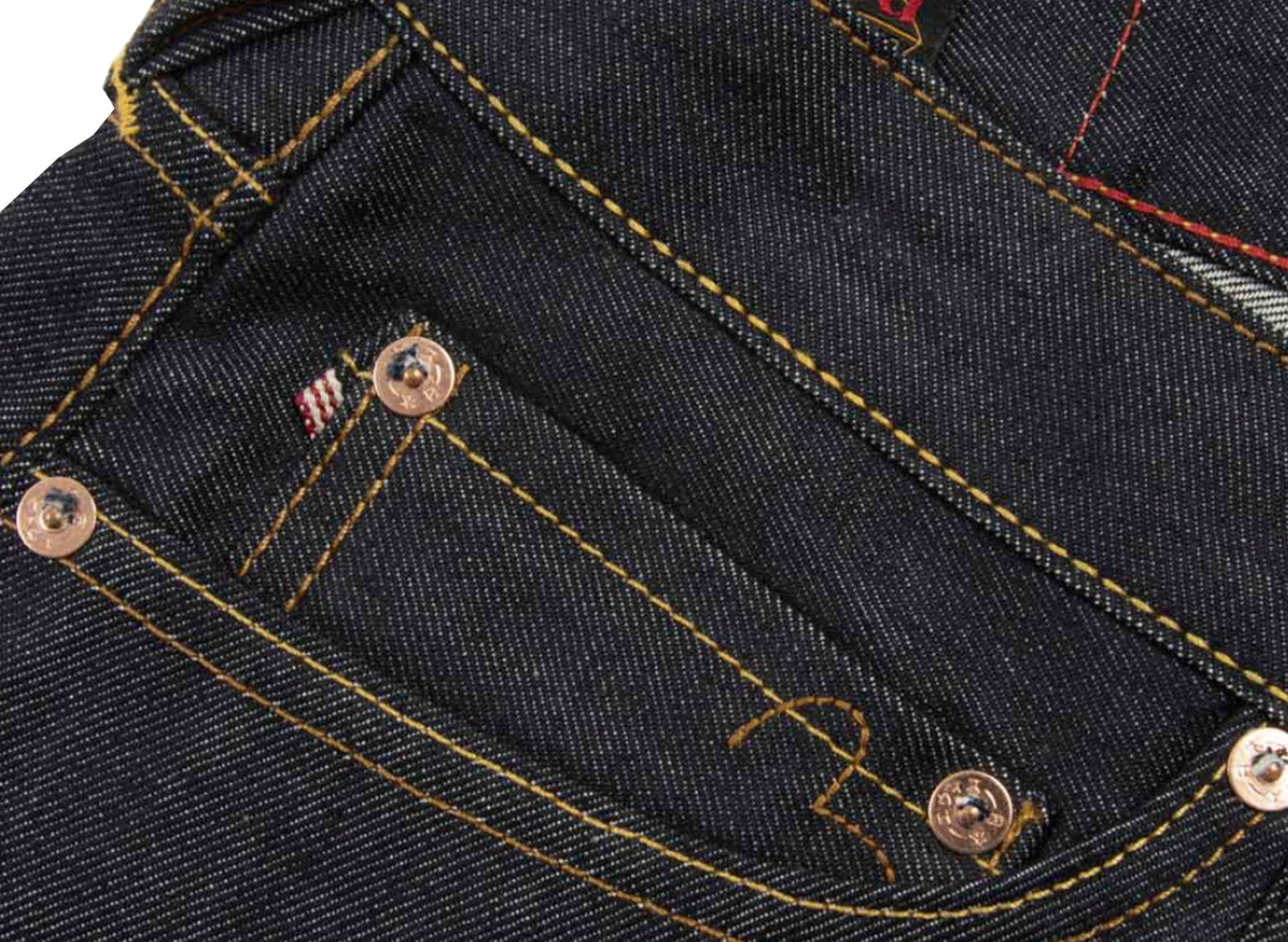 Evisu Deer & Seagull Embroidery Slim Fit Selvedge Denim Jeans - view 4