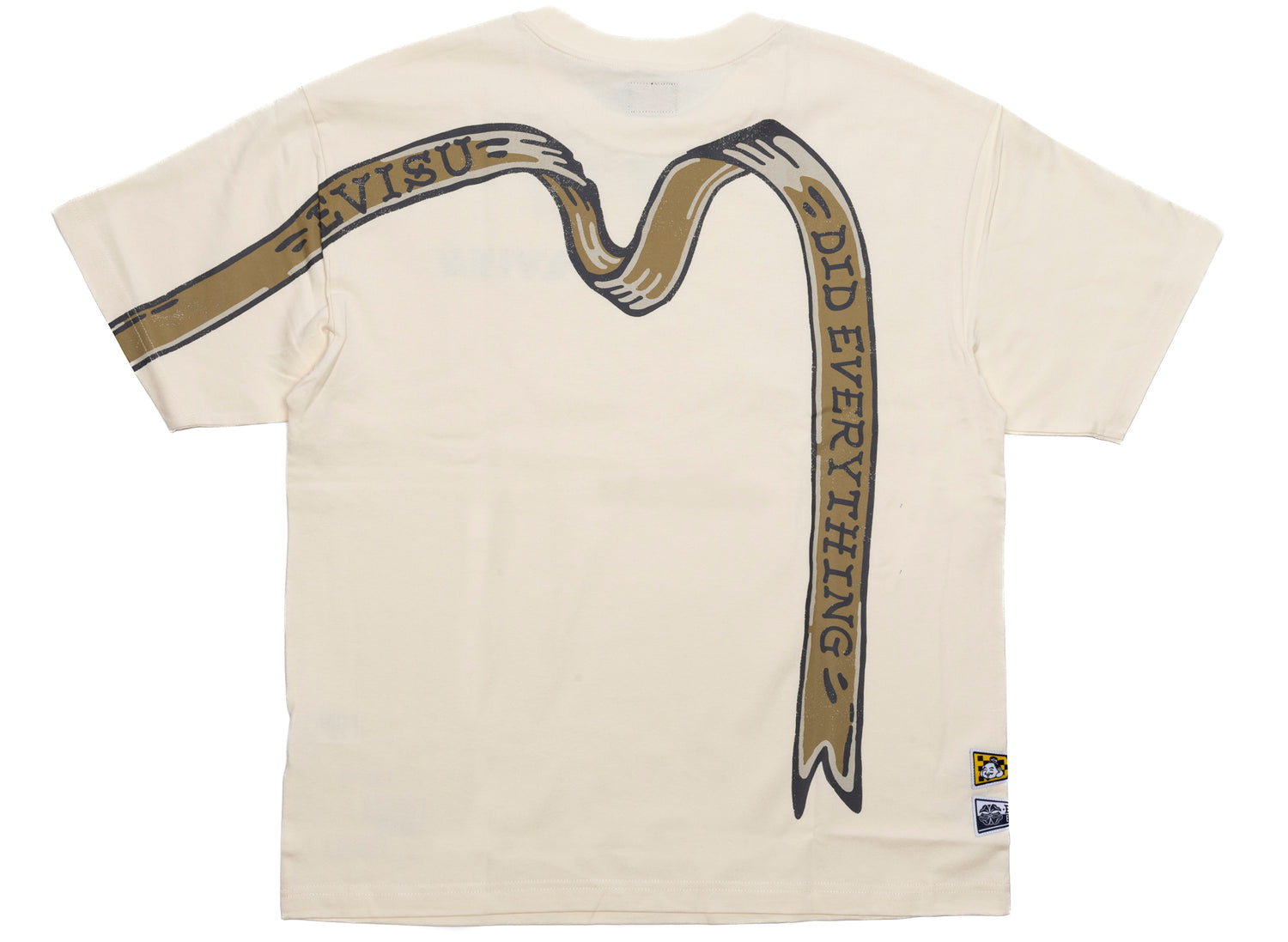 Evisu Did Everything Knit T-Shirt in Cream - view 2