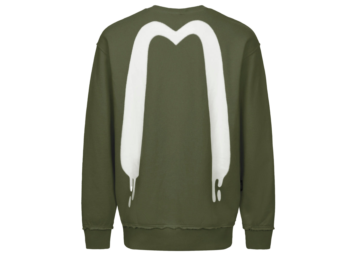 Evisu Graffiti Daicock & Kamon Print Relaxed Fit Crewneck in Green - view 2