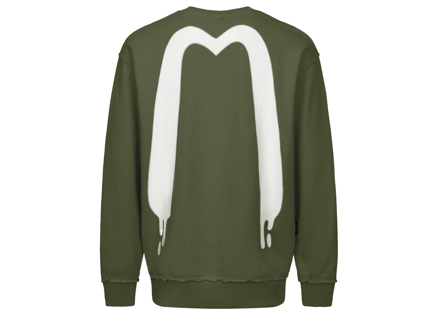 Evisu Graffiti Daicock & Kamon Print Relaxed Fit Crewneck in Green - view 2