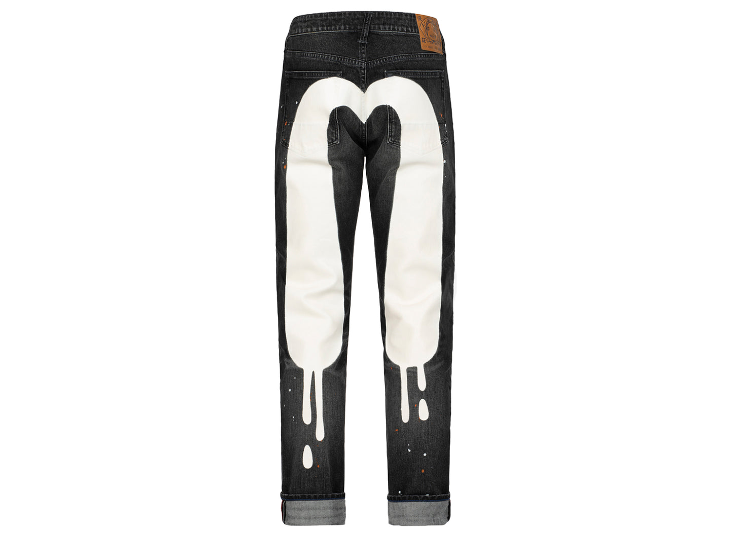 Evisu Graffiti Daicock Print Carrot Fit Jeans in Black - view 2