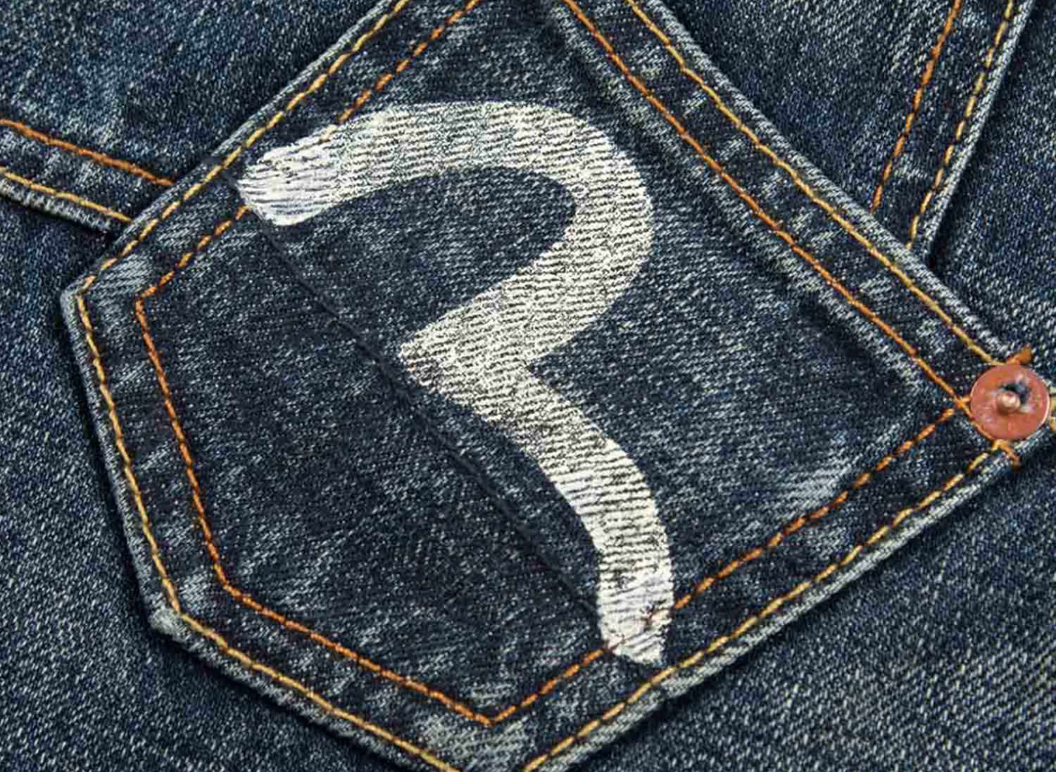 Evisu Seagull Print Carrot Fit Deconstructed Selvedge Denim Jeans - view 3