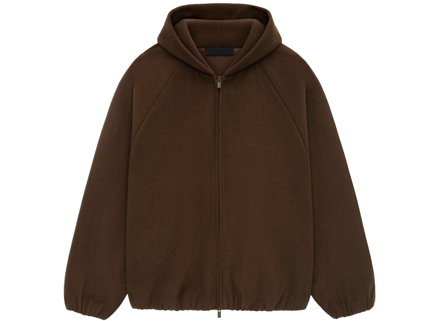 Fear of God Essentials Brushed Hooded Bomber in Brown
