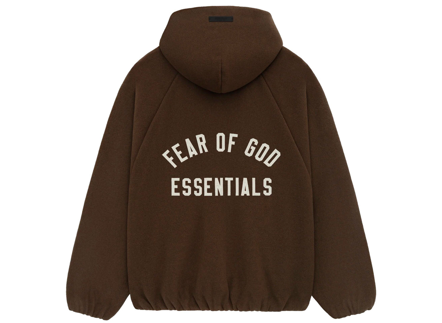 Fear of God Essentials Brushed Hooded Bomber in Brown - view 2