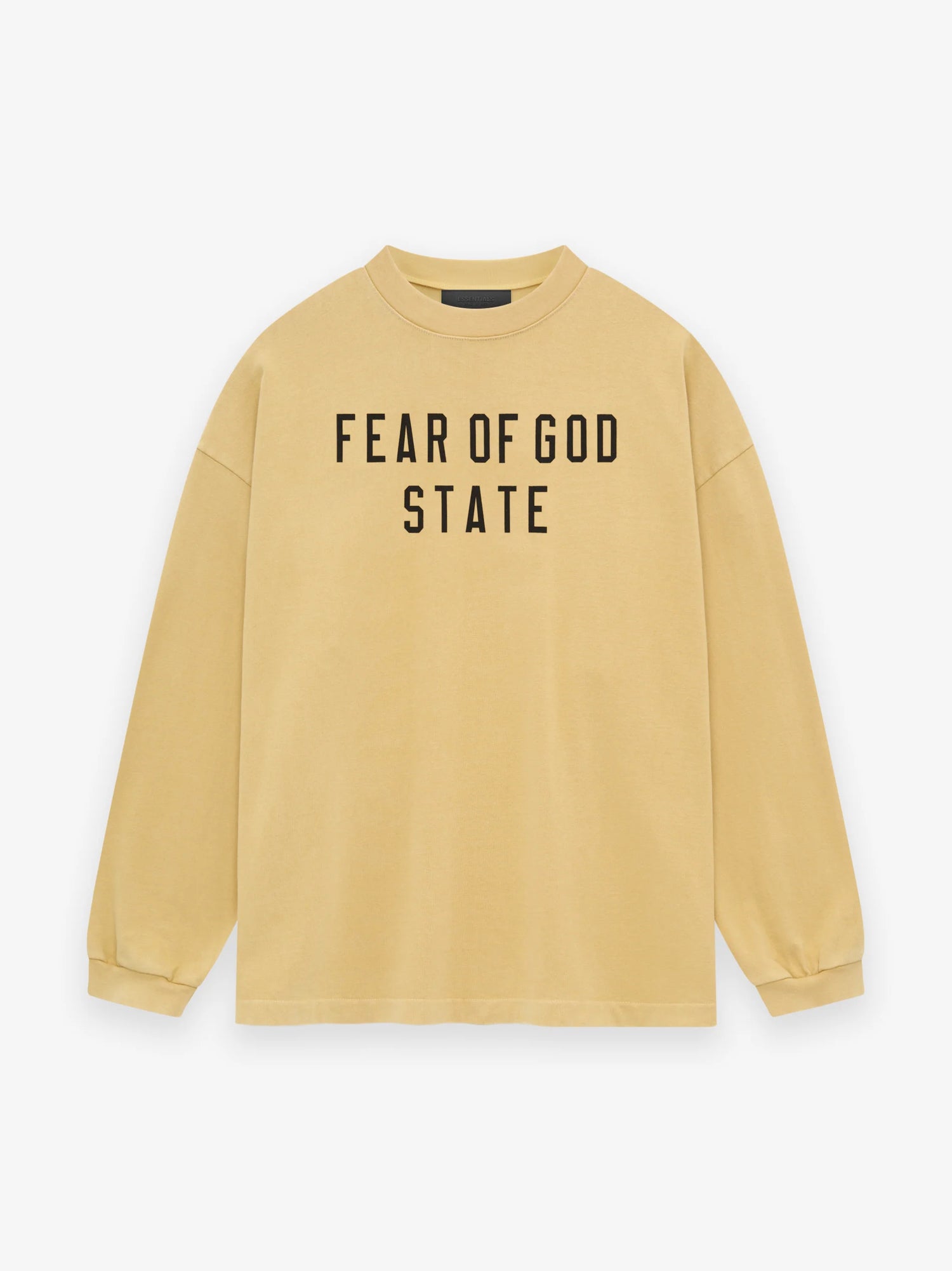 Fear of God Essentials Heavy Longsleeve Tee in Amber